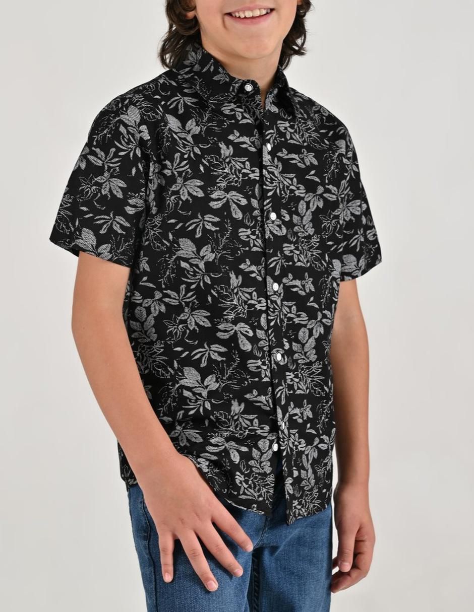 Camisa casual de algodón manga corta para niño 3