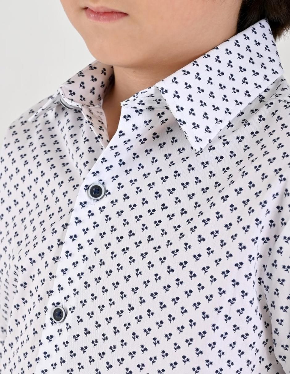 Camisa casual de algodón manga corta para niño 4