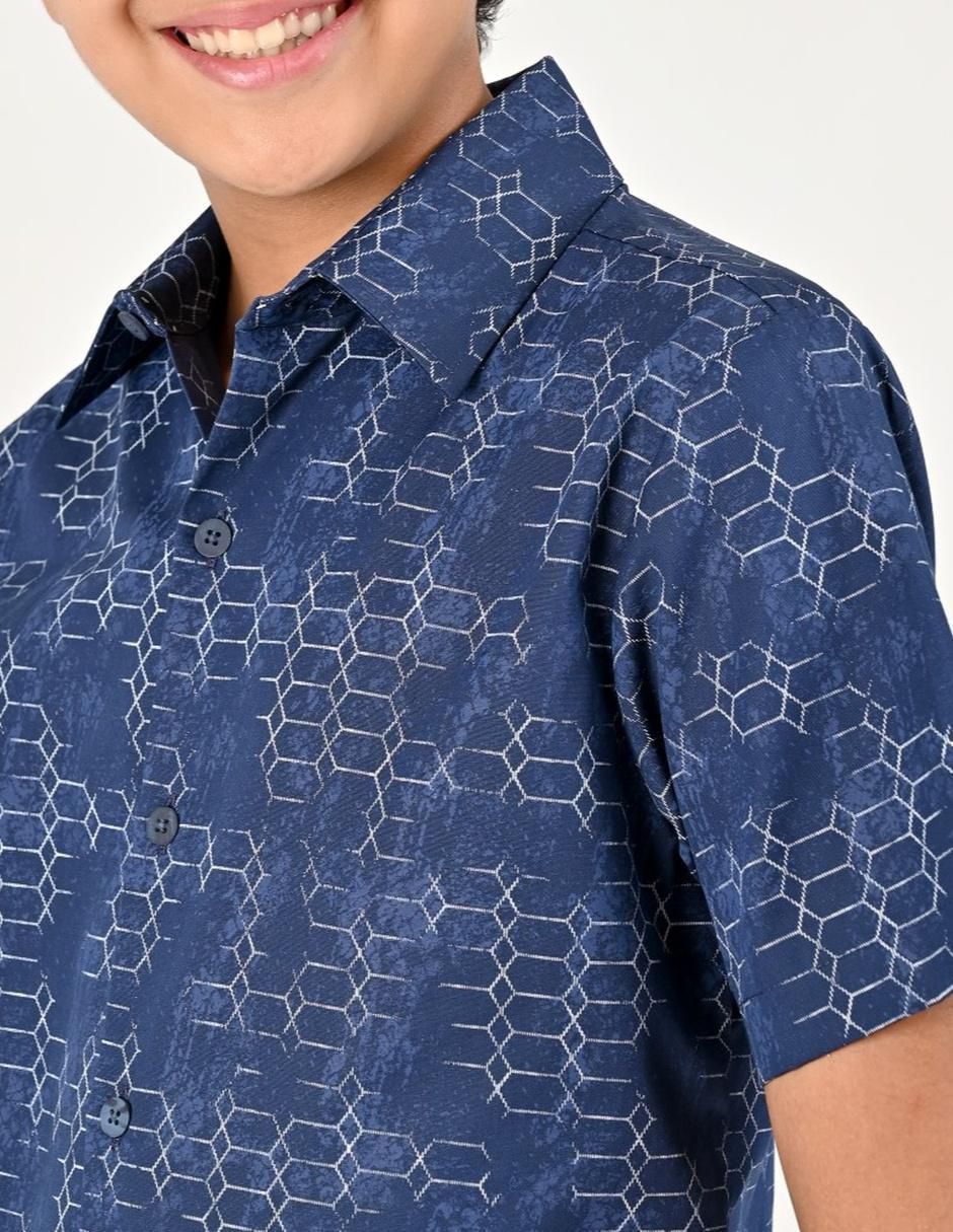 Camisa casual de algodón manga corta para niño 4