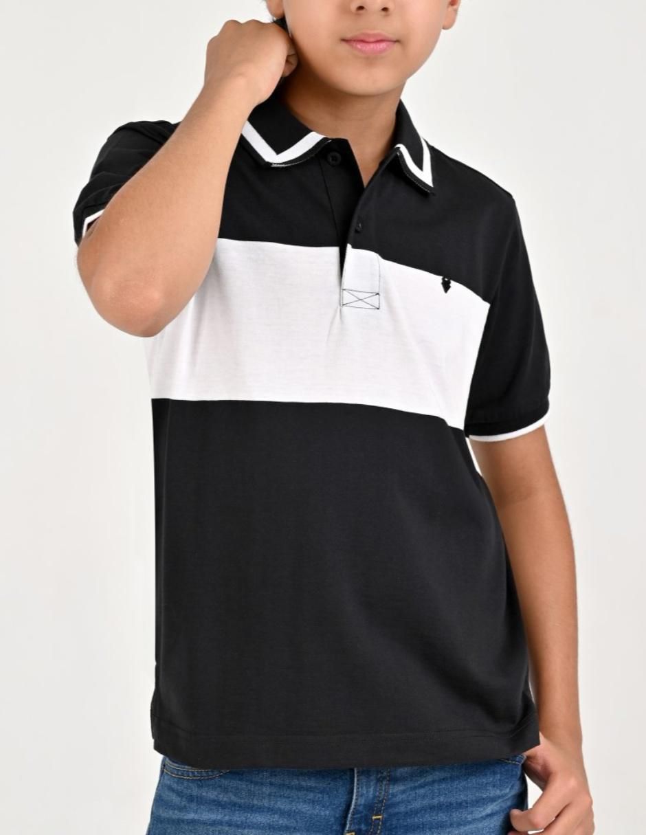 Playera tipo polo para niño
