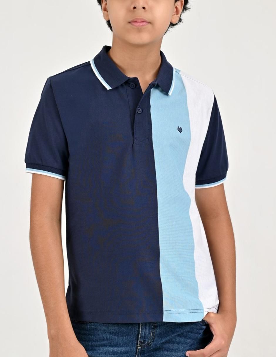 Playera tipo polo para niño