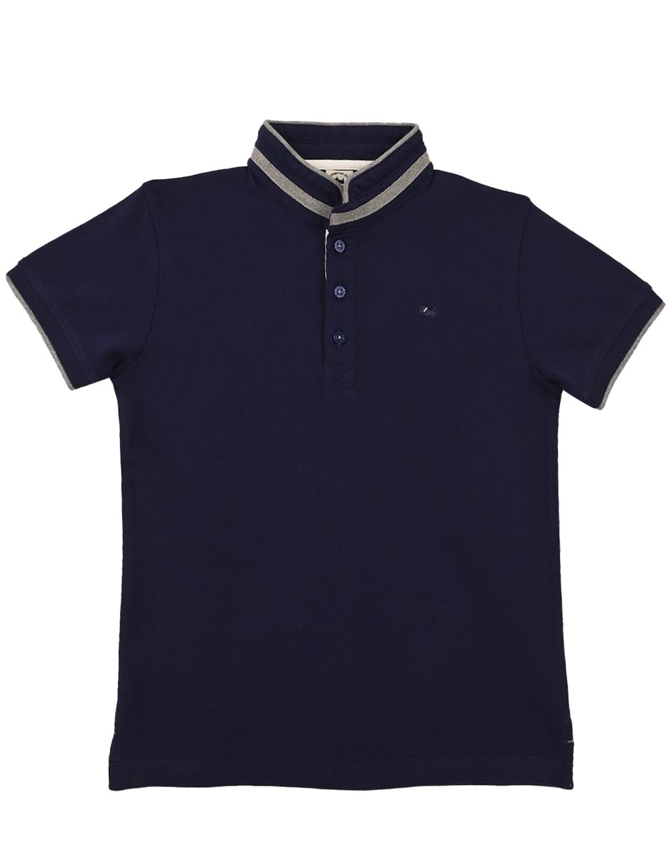 Playera tipo polo de algodón para niño