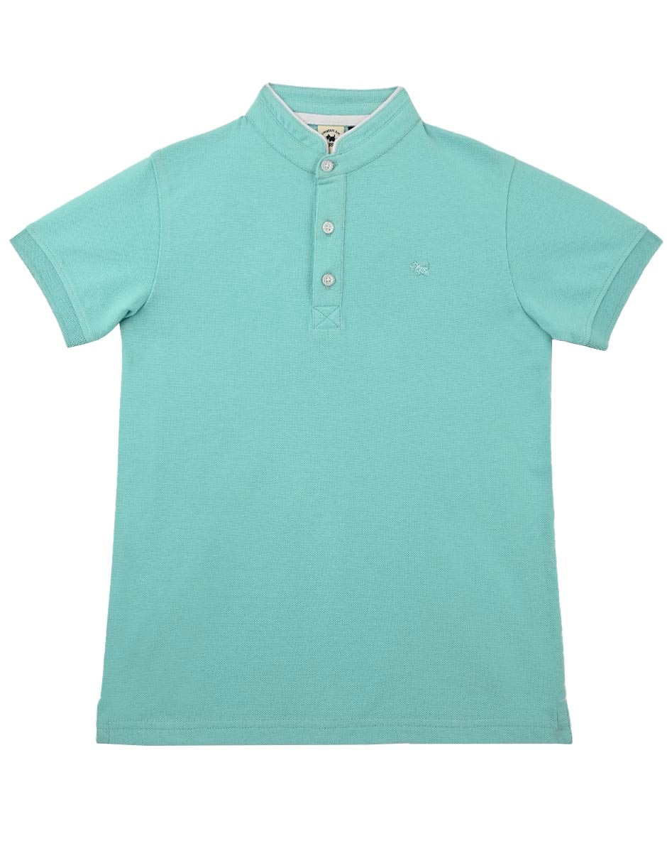Playera tipo polo de algodón para niño