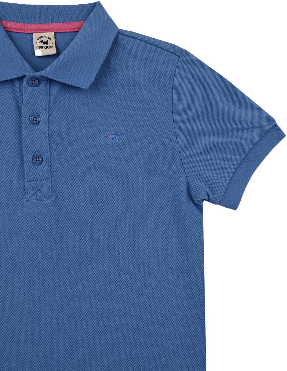 Playera tipo polo de algodón para niño 2