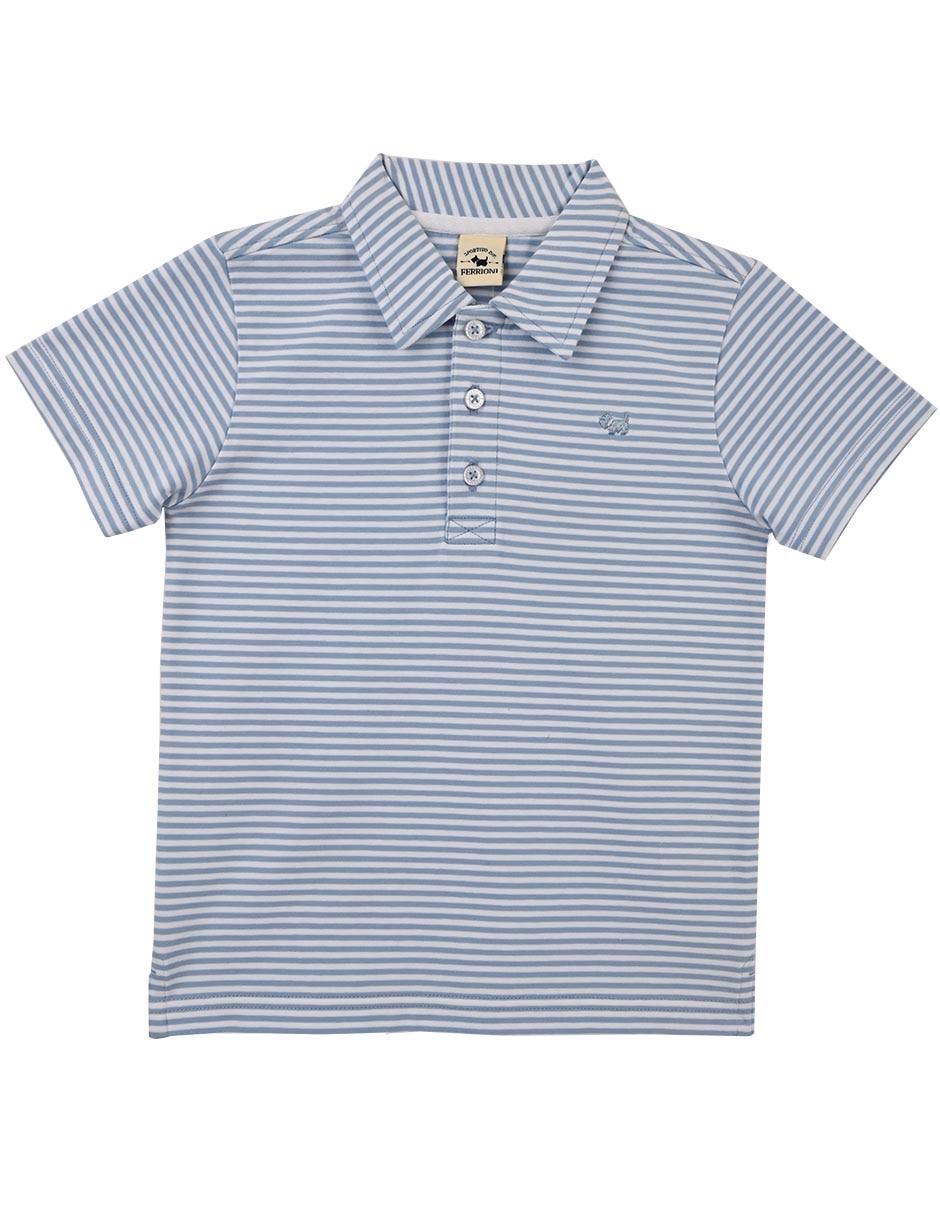 Playera tipo polo Brakel de algodón para niño