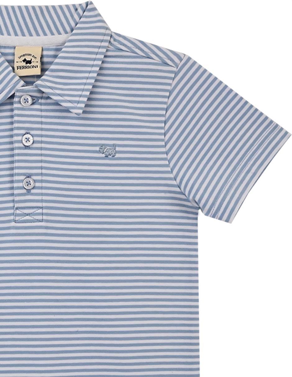 Playera tipo polo Brakel de algodón para niño 3