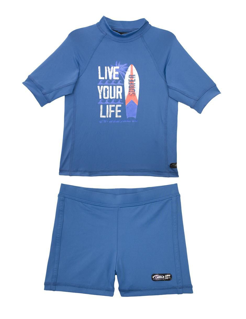 Conjunto wetshirt estampado gráfico para niño