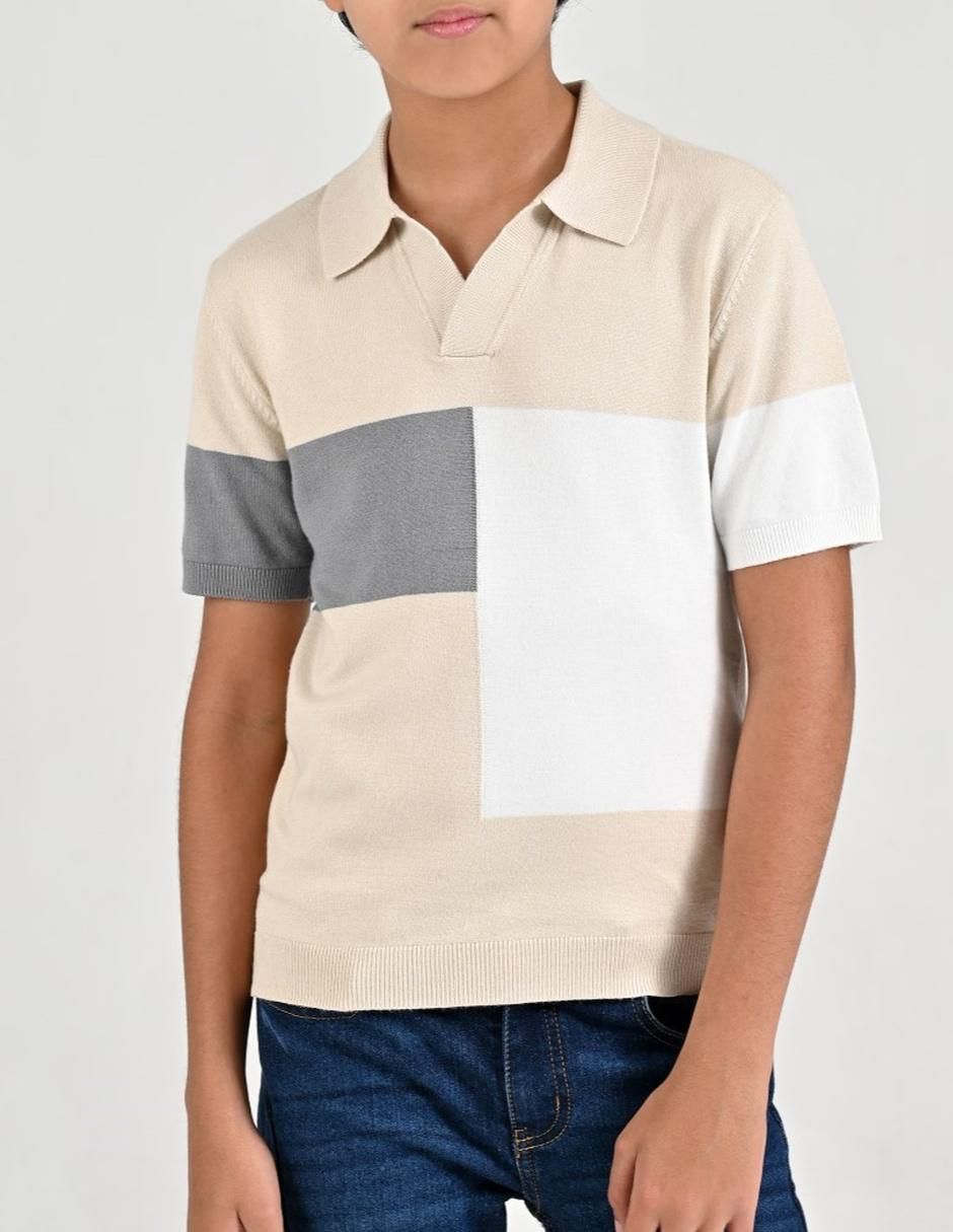 Playera tipo polo para niño