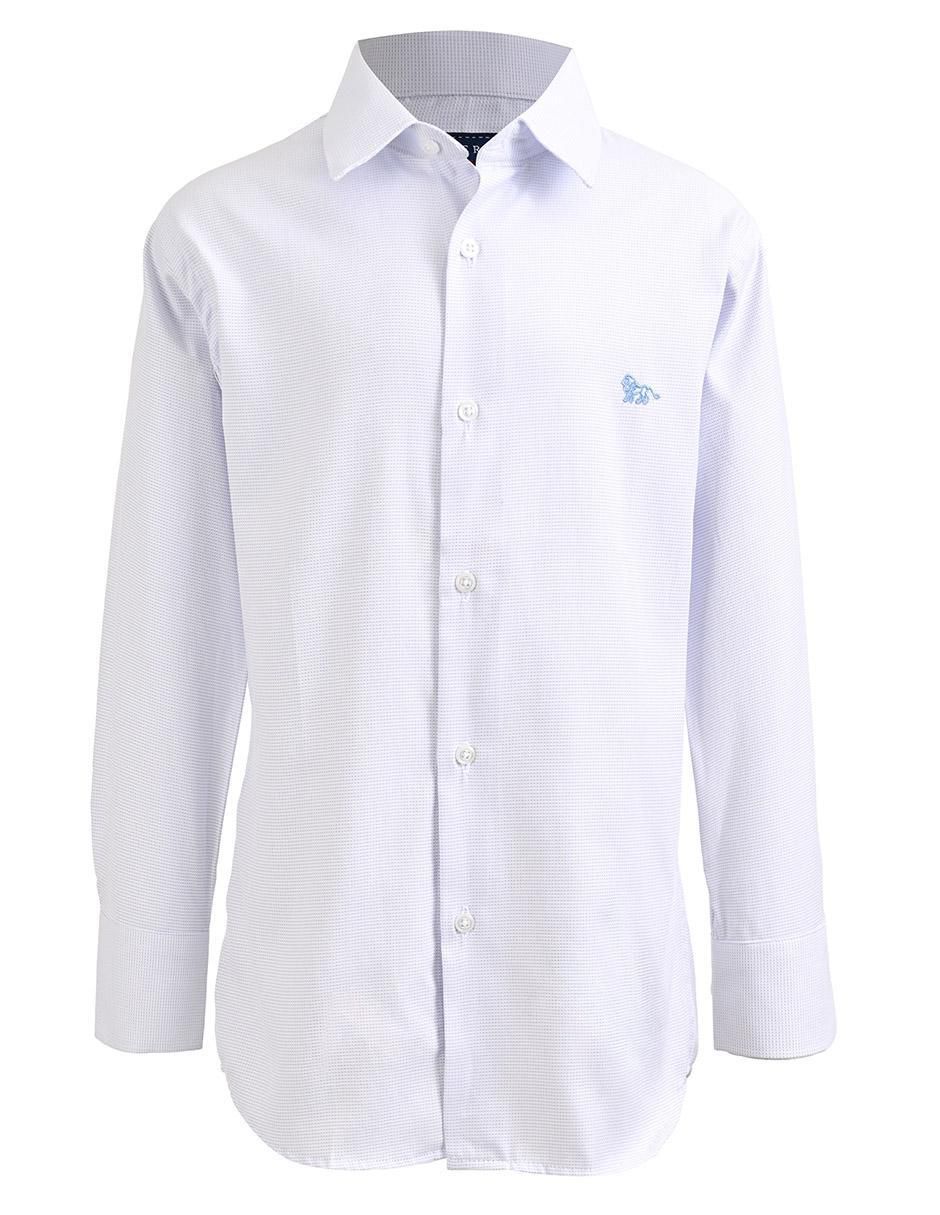 Camisa de vestir de algodón manga larga para niño