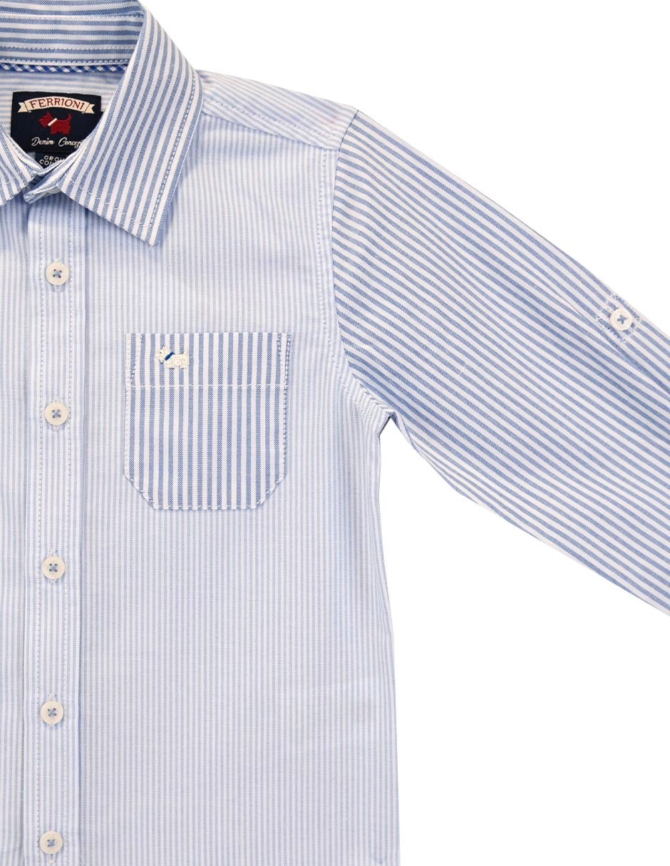 Camisa casual Garan de algodón manga larga para niño 3