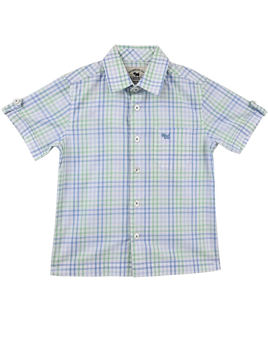 Camisa casual Hede de algodón manga corta para niño