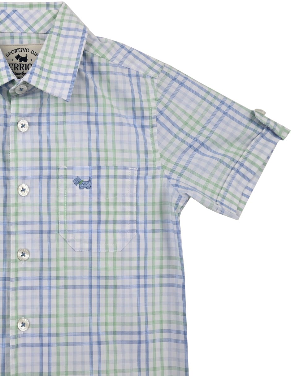 Camisa casual Hede de algodón manga corta para niño 3