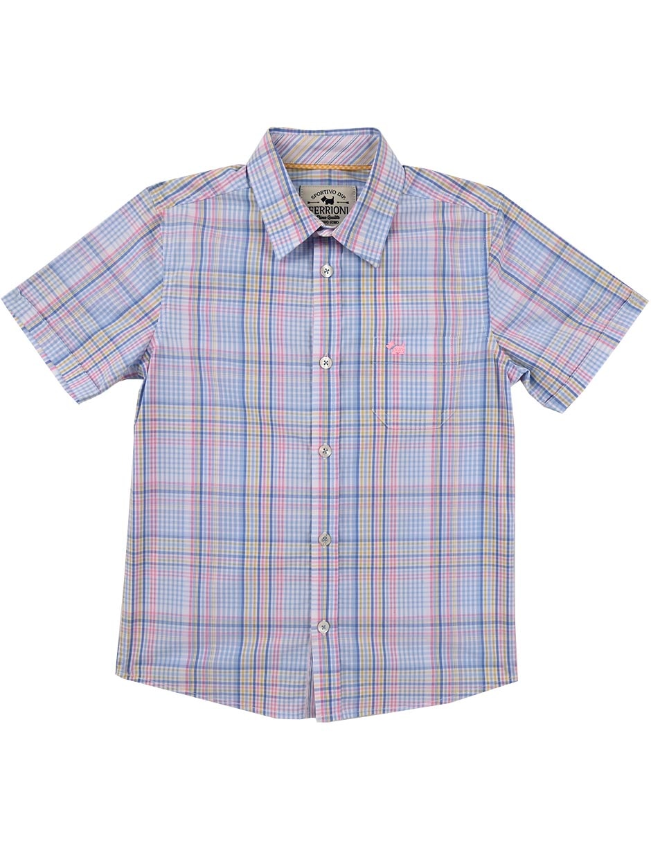 Camisa casual Batil de algodón manga corta para niño