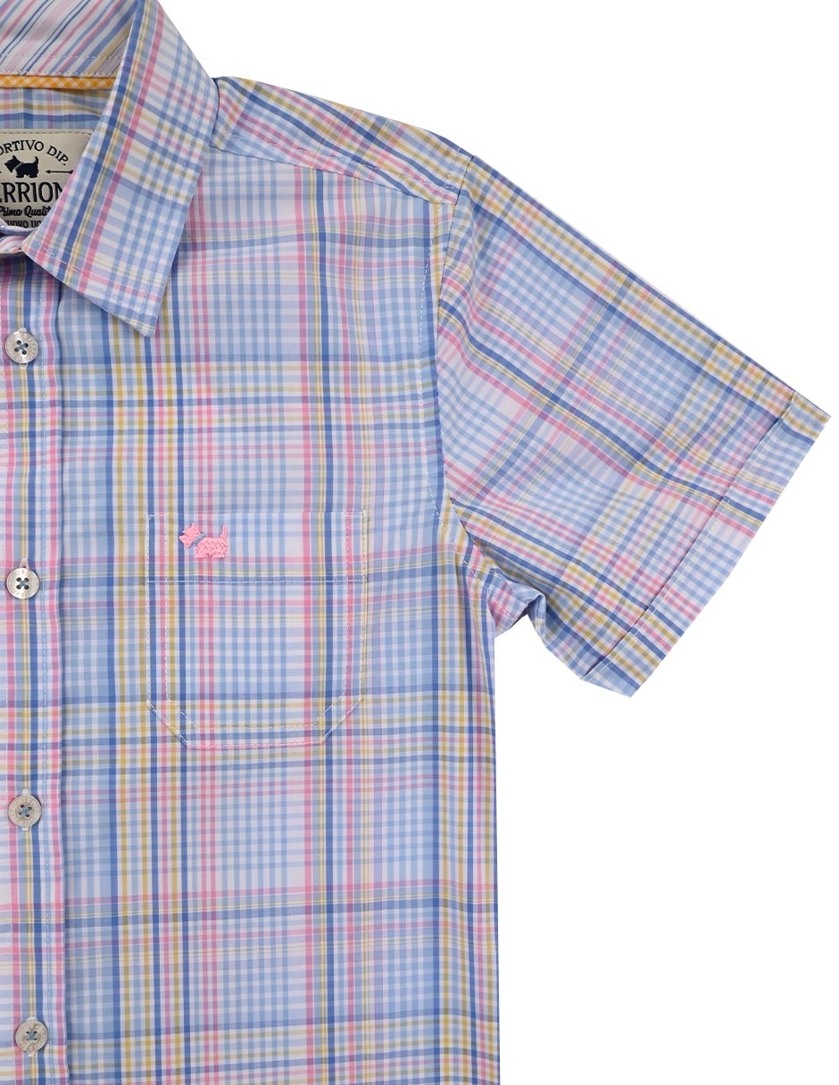 Camisa casual Batil de algodón manga corta para niño 3