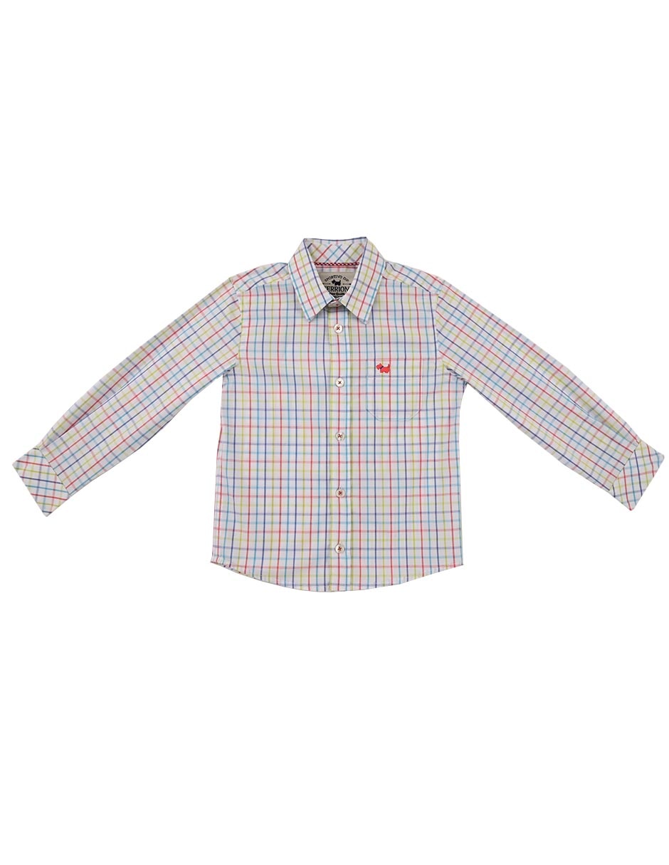 Camisa casual Bande de algodón manga larga para niño