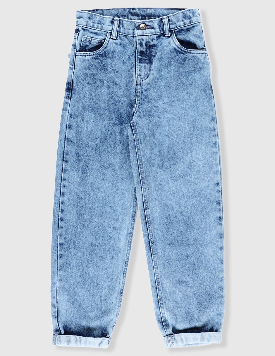 Jeans baggy lavado stone wash para niño