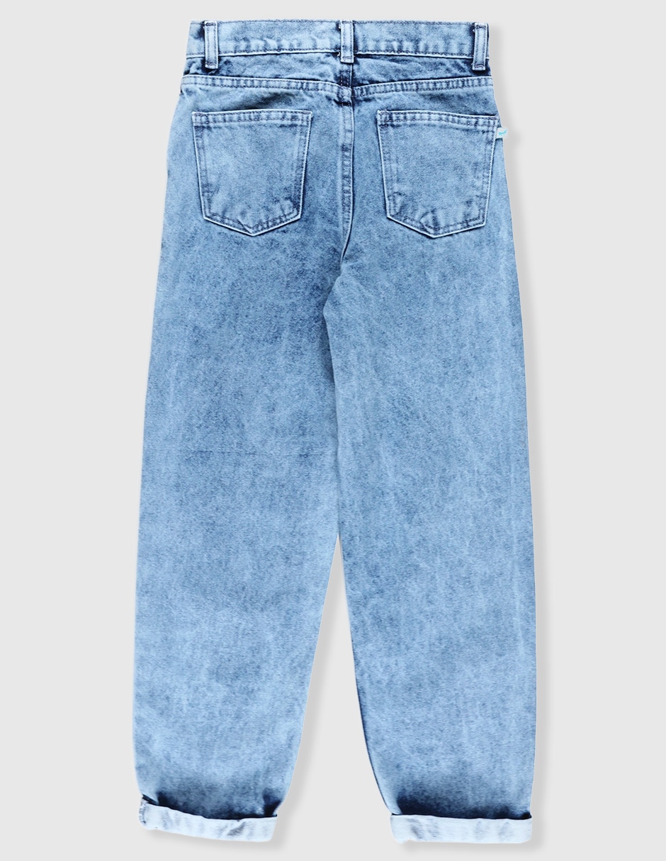 Jeans baggy lavado stone wash para niño 2