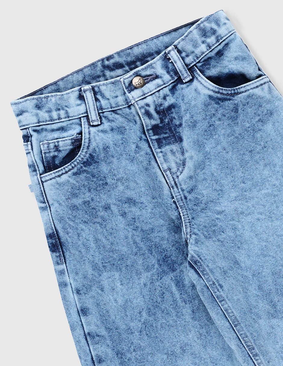 Jeans baggy lavado stone wash para niño 3
