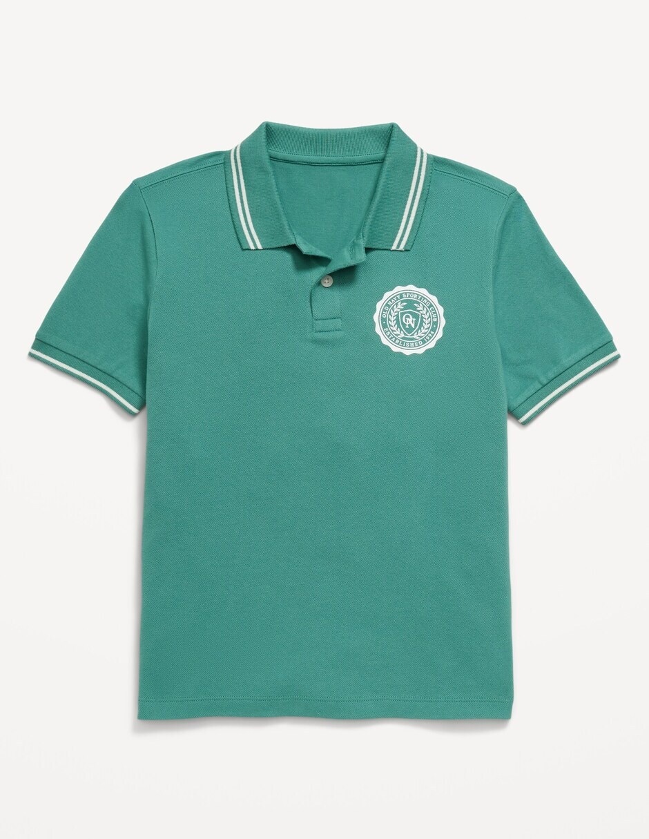 Playera tipo polo de algodón para niño
