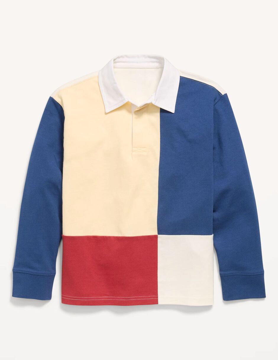 Playera tipo polo de algodón para niño