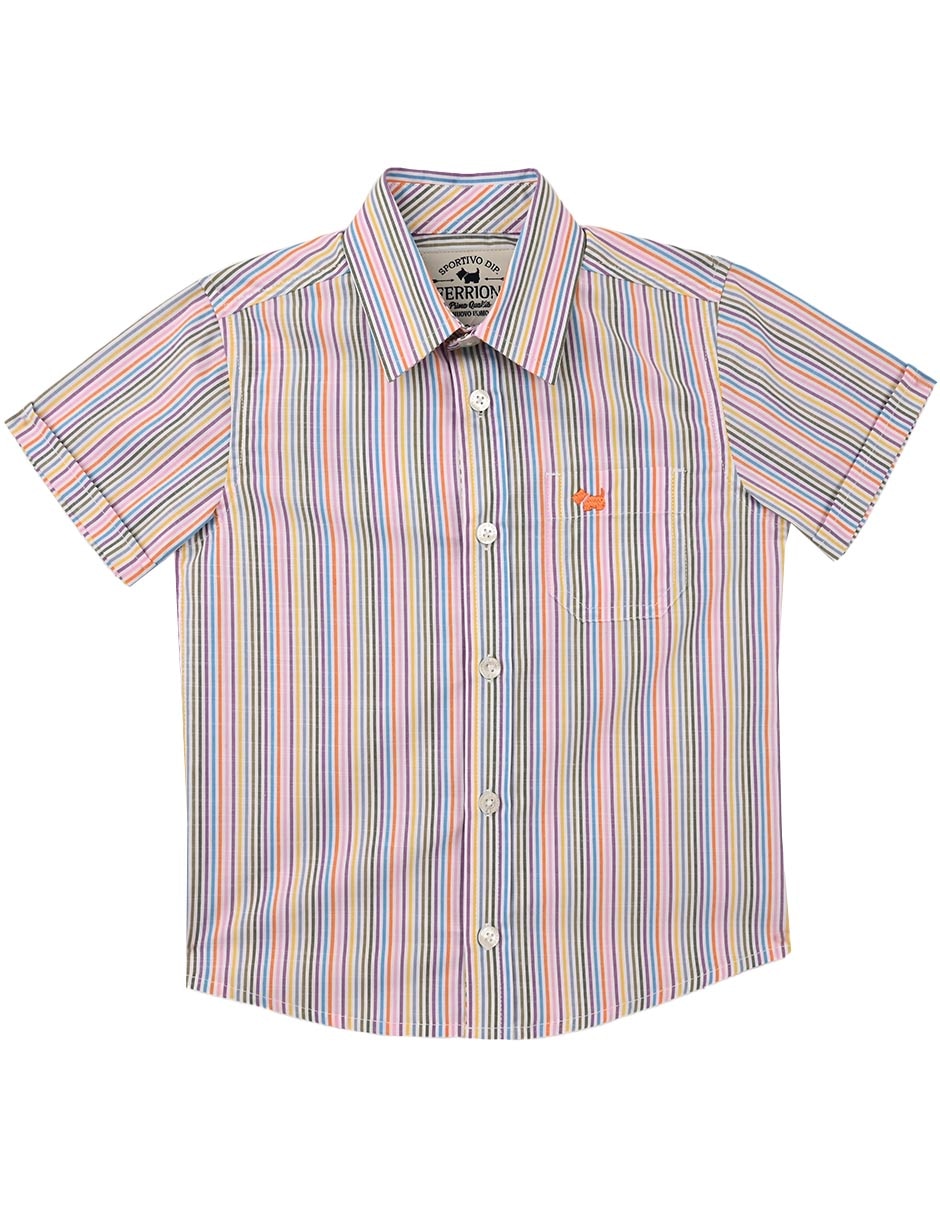 Camisa casual Makeni de algodón manga corta para niño Camisa casual Makeni de algodón manga corta para niño