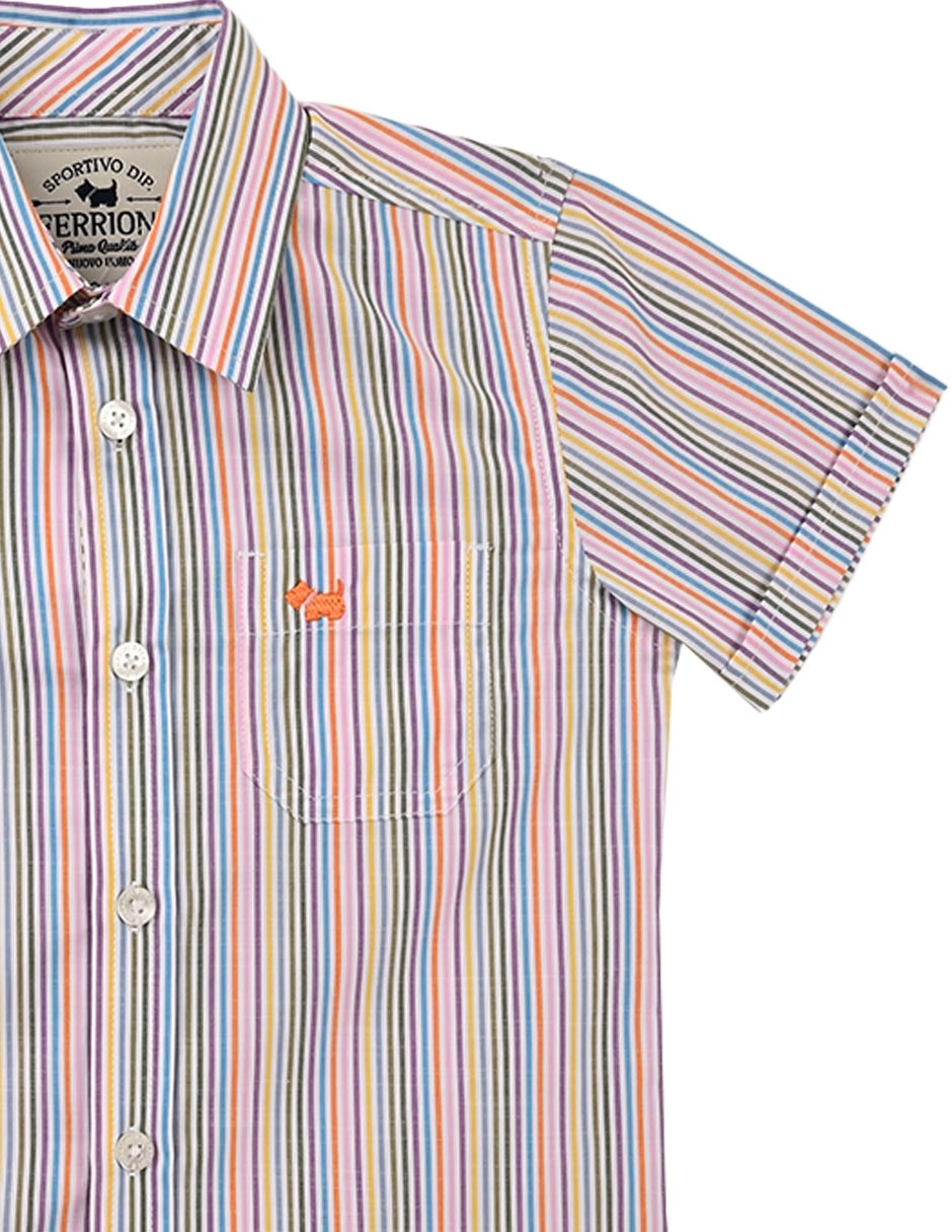 Camisa casual Makeni de algodón manga corta para niño 3