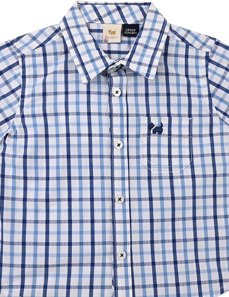 Camisa casual Arita de algodón manga corta para niño 2
