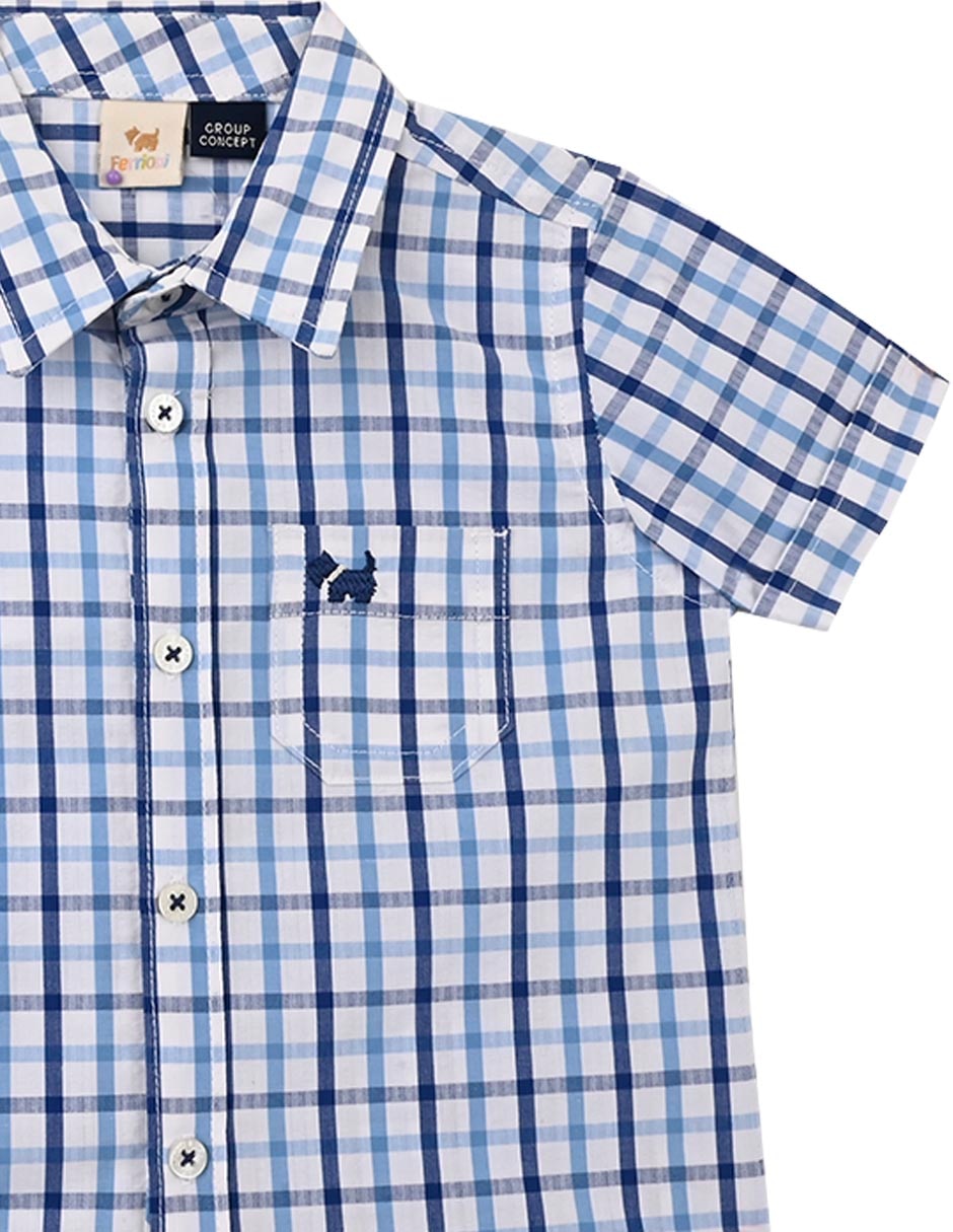 Camisa casual Arita de algodón manga corta para niño 3