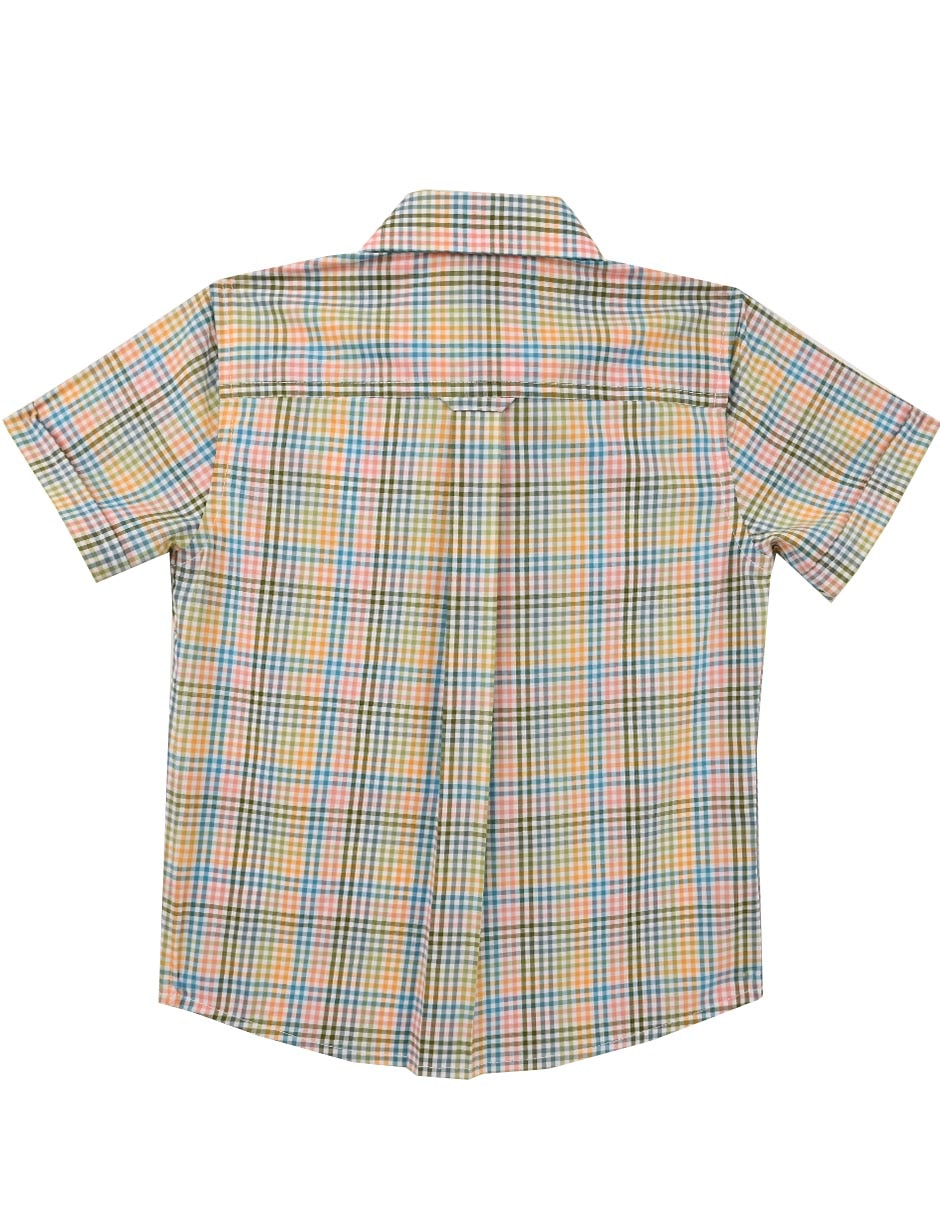 Camisa casual Rena de algodón manga corta para niño 4