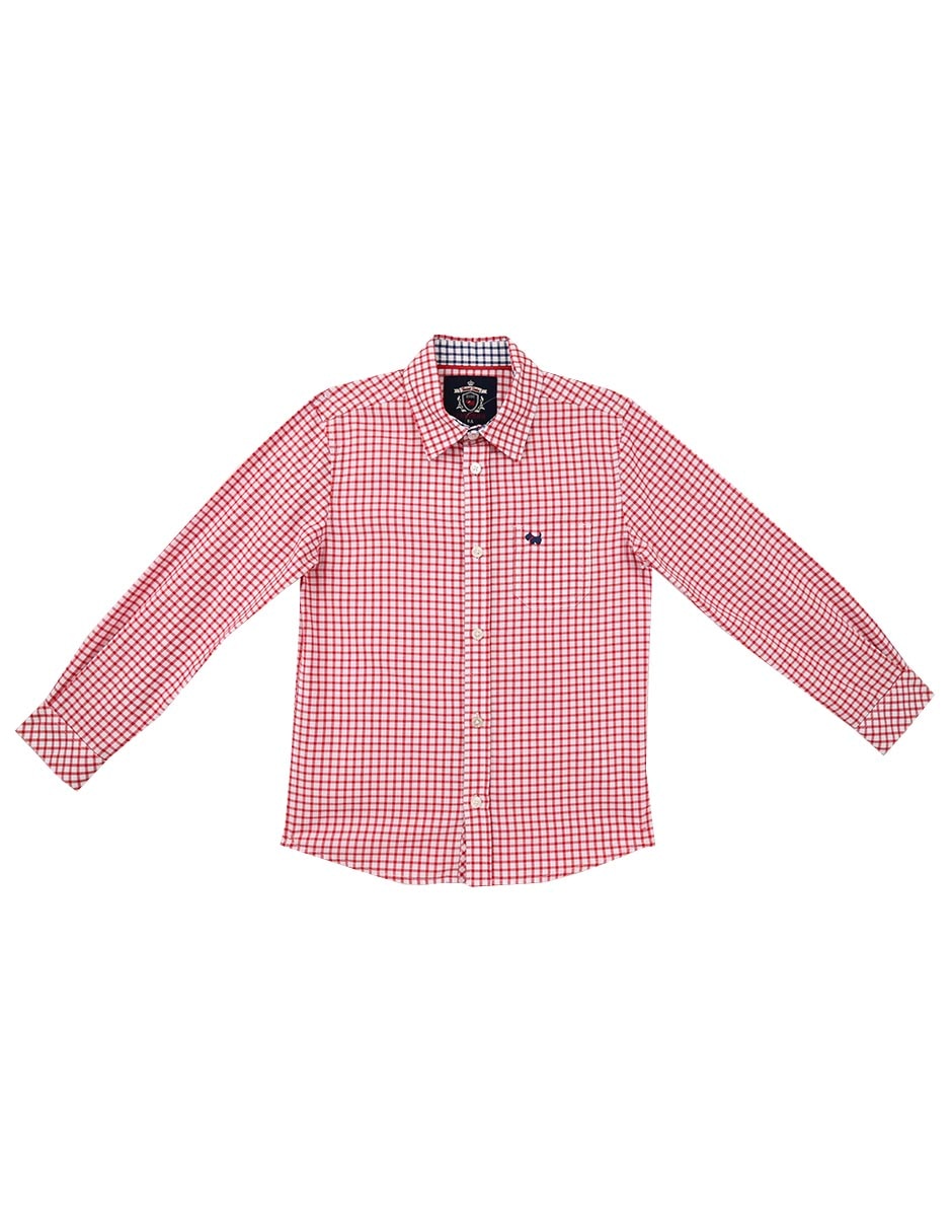 Camisa casual Esker de algodón manga larga para niño Camisa casual Esker de algodón manga larga para niño