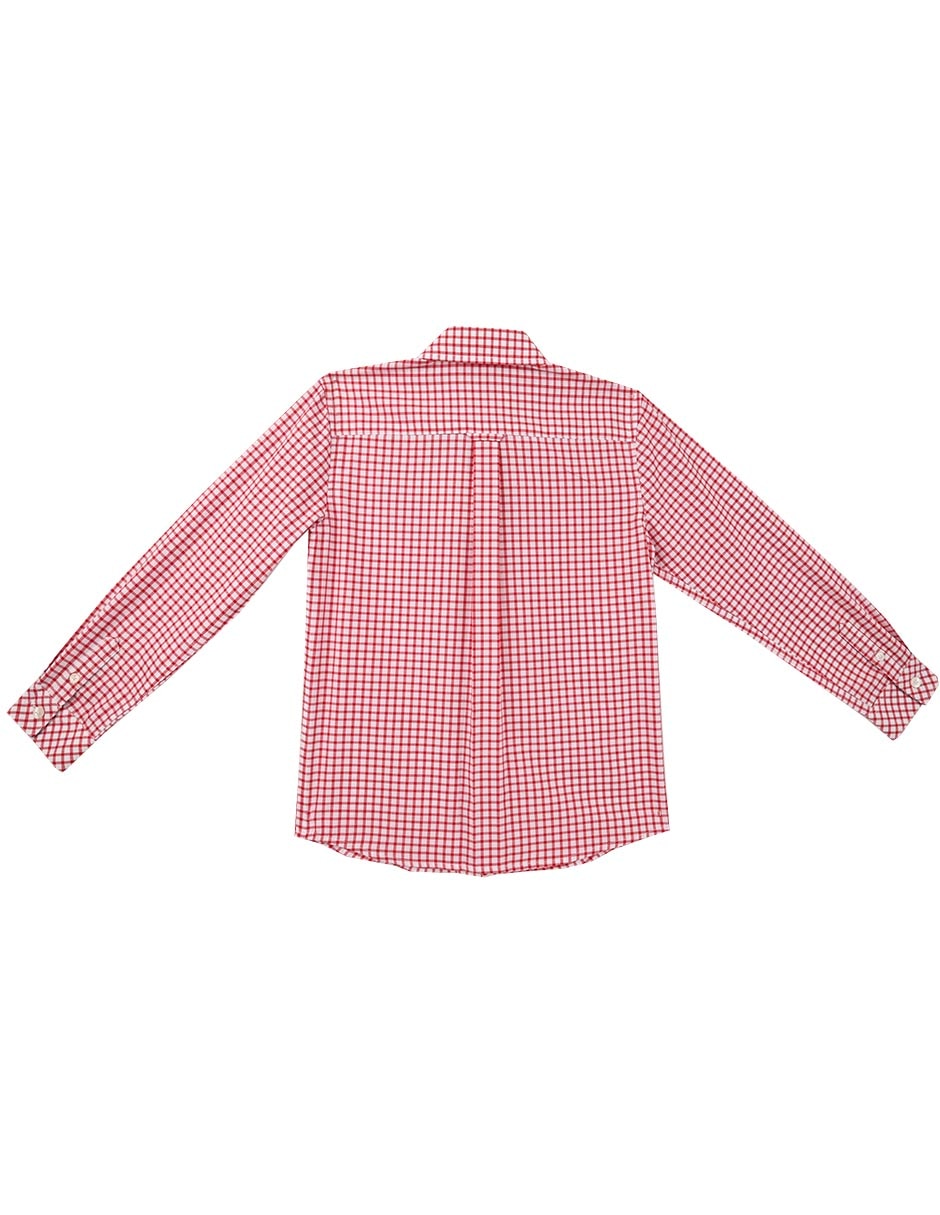 Camisa casual Esker de algodón manga larga para niño 4