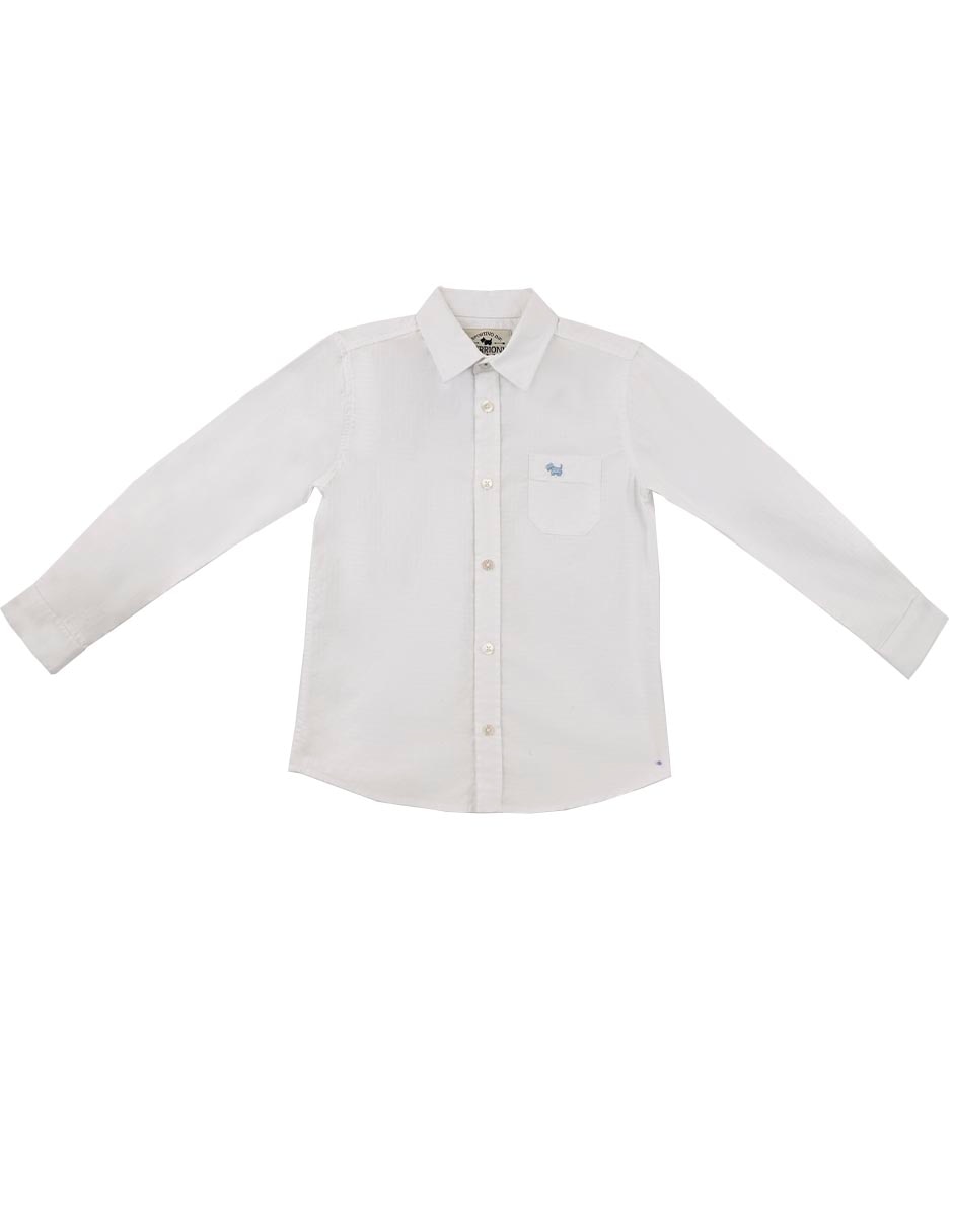 Camisa casual Nalit de algodón manga larga para niño