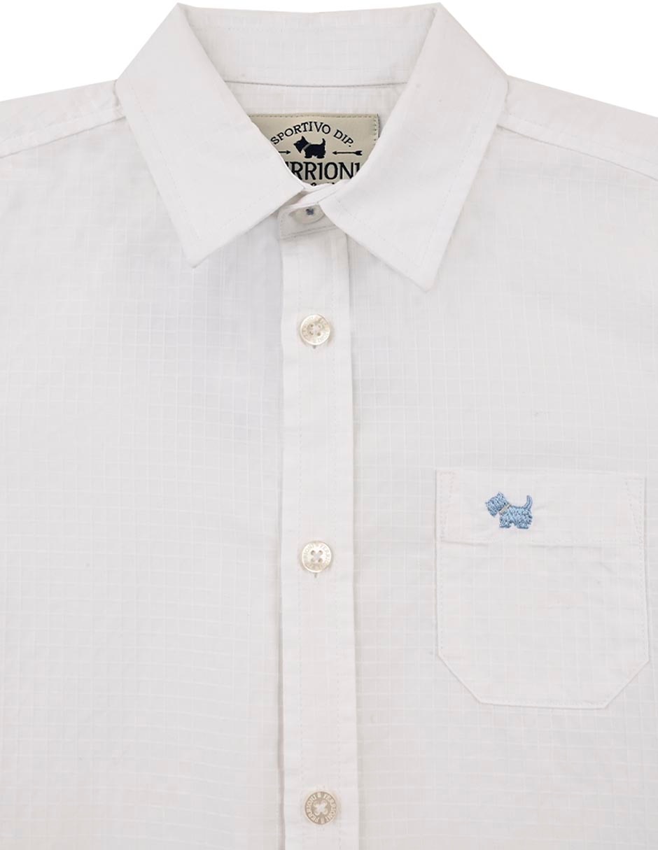 Camisa casual Nalit de algodón manga larga para niño 3