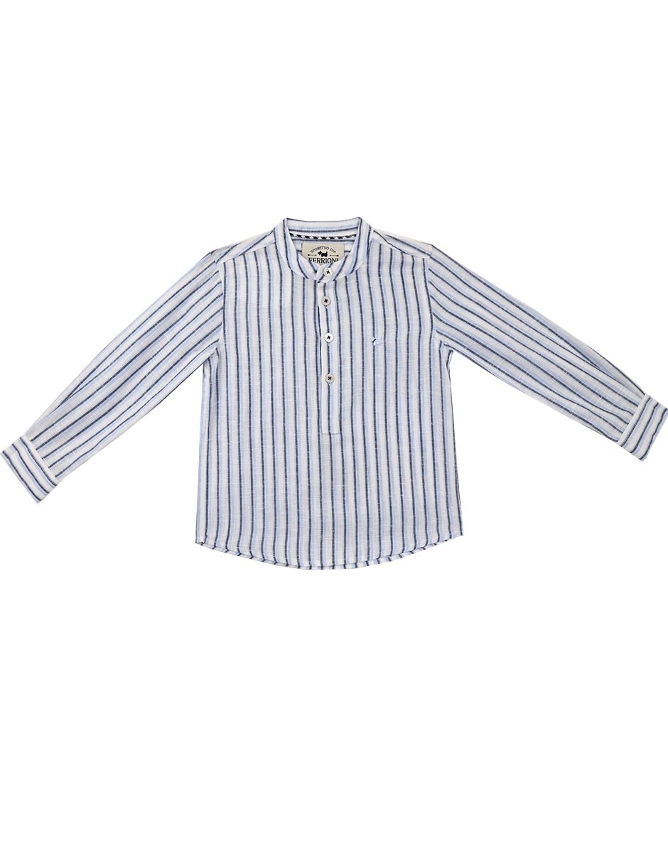 Camisa casual Cardona de algodón manga larga para niño
