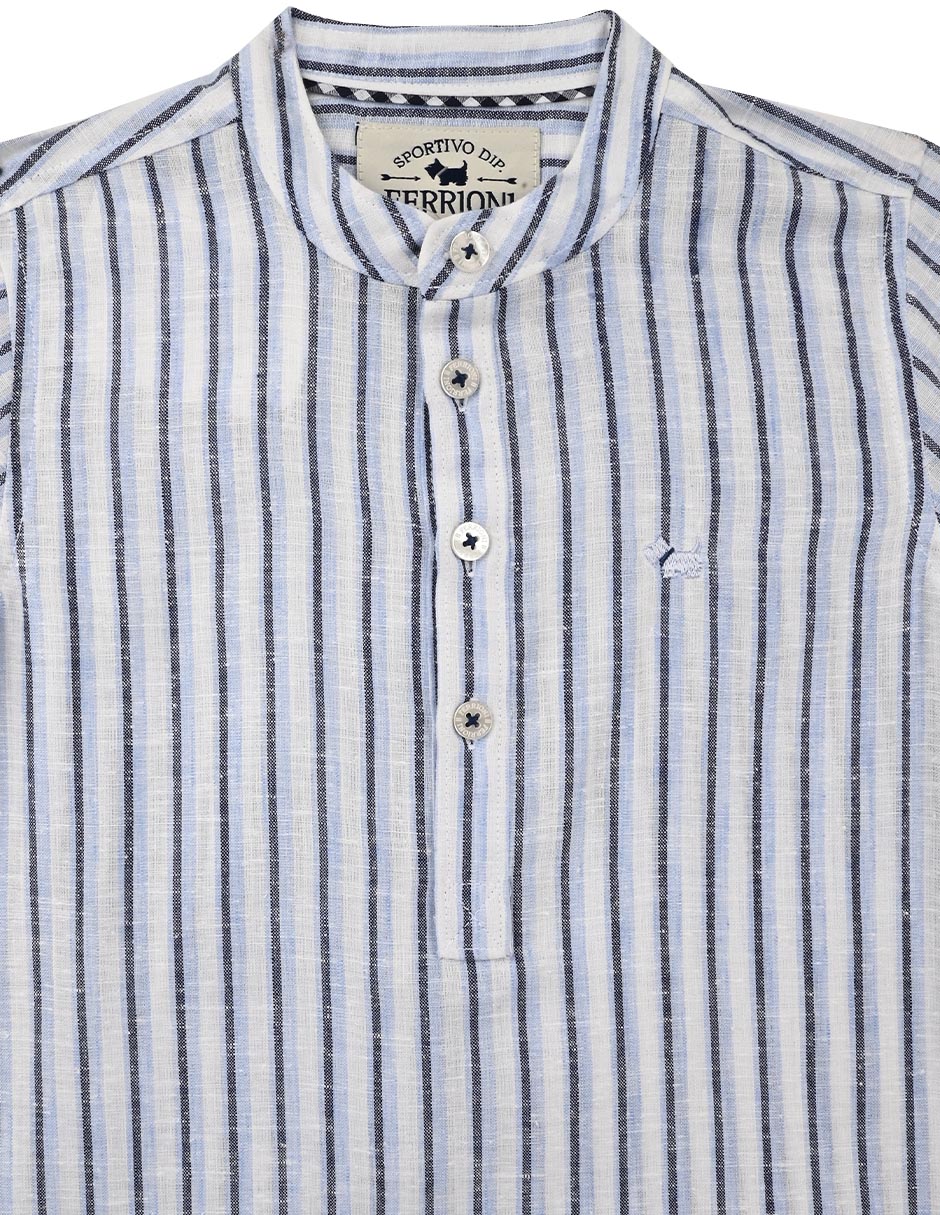 Camisa casual Cardona de algodón manga larga para niño 3