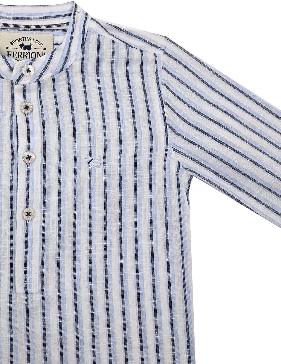 Camisa casual Cardona de algodón manga larga para niño 4
