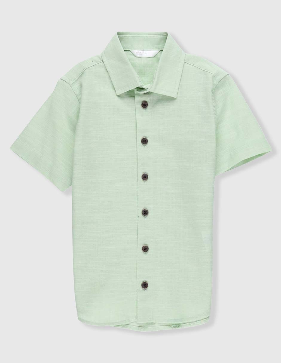 Camisa casual de algodón manga corta para niño