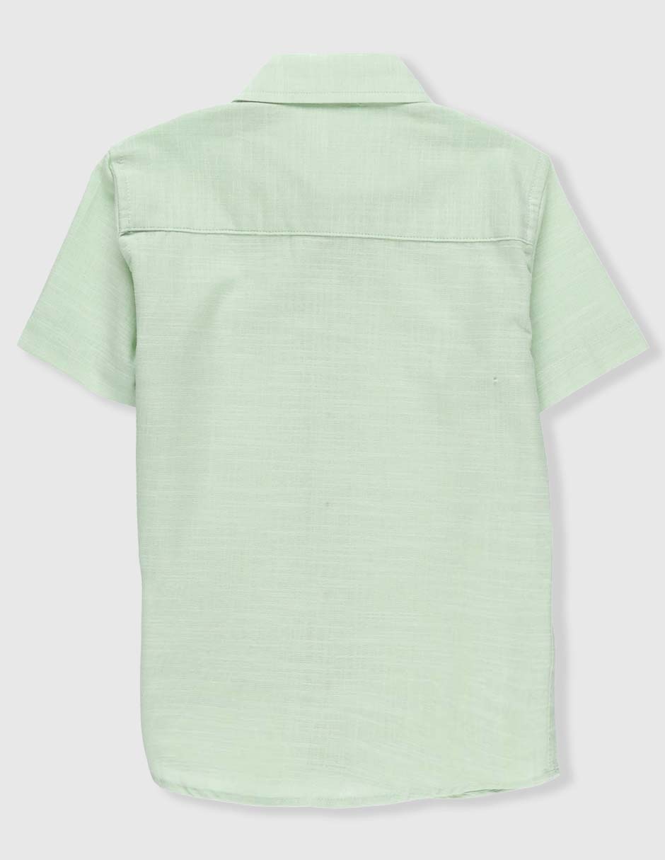 Camisa casual de algodón manga corta para niño 4