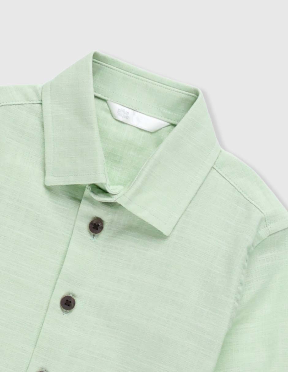 Camisa casual de algodón manga corta para niño 5