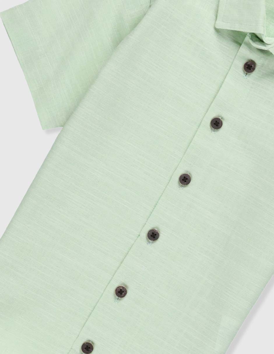 Camisa casual de algodón manga corta para niño 6