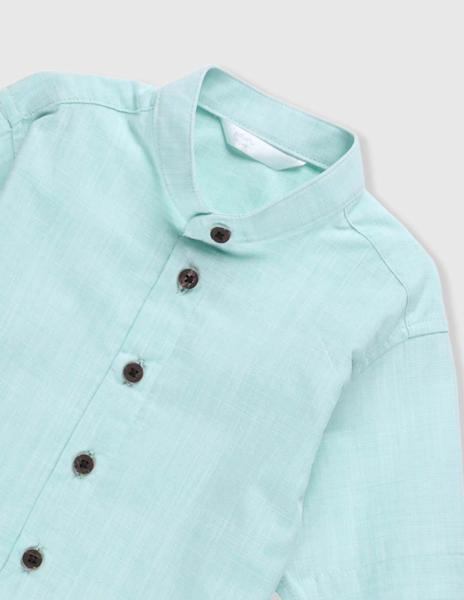 Camisa casual de algodón manga corta para niño 6