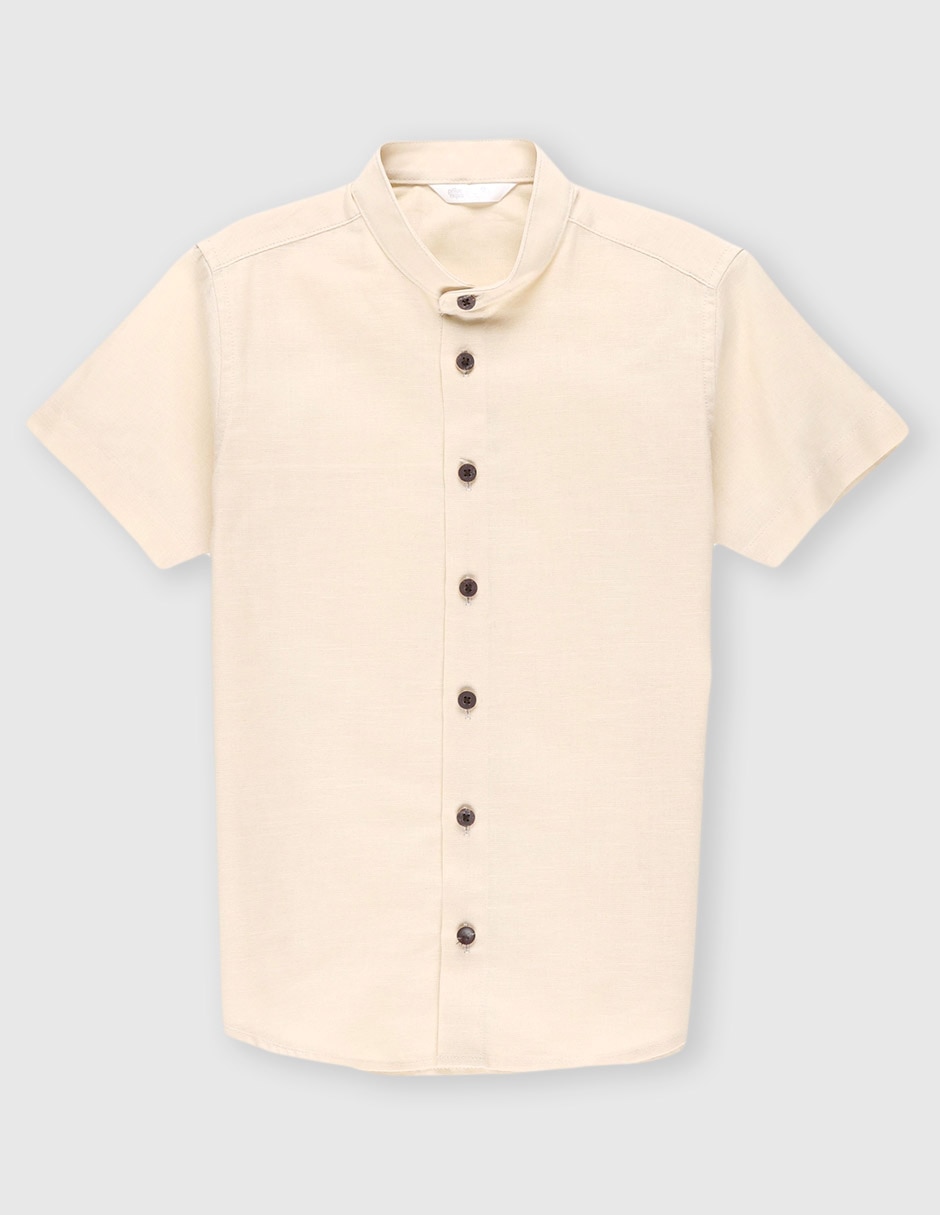 Camisa casual de algodón manga corta para niño