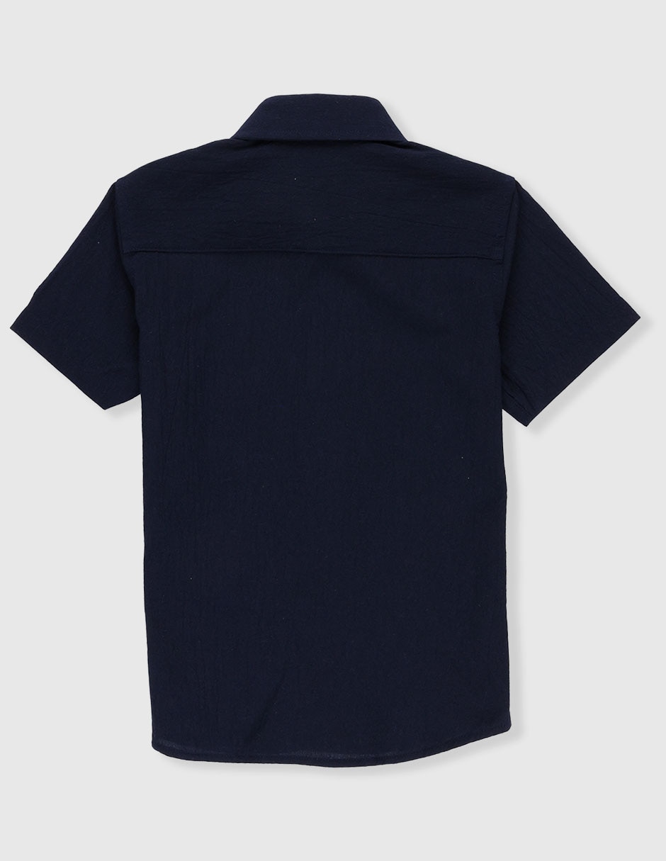 Camisa casual de algodón manga corta para niño 5