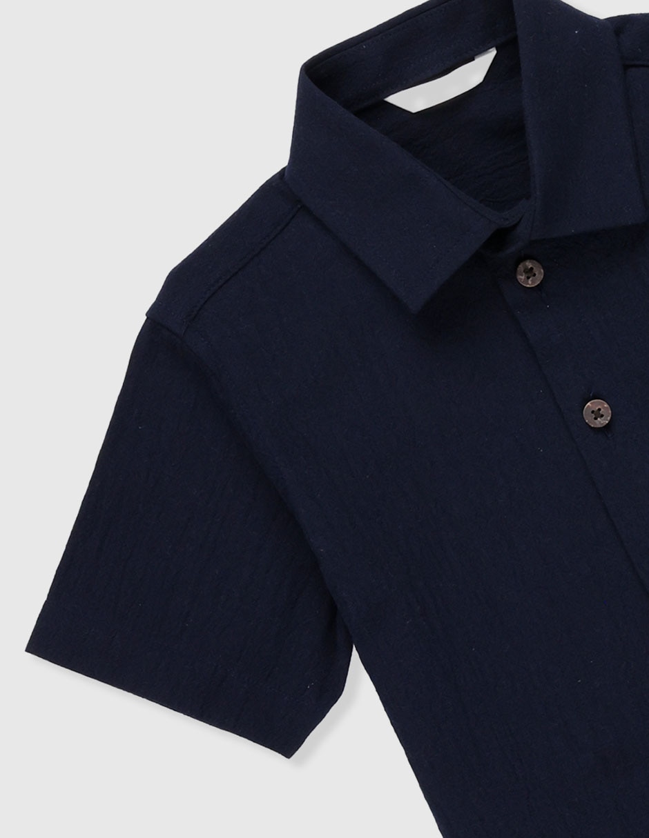 Camisa casual de algodón manga corta para niño 6