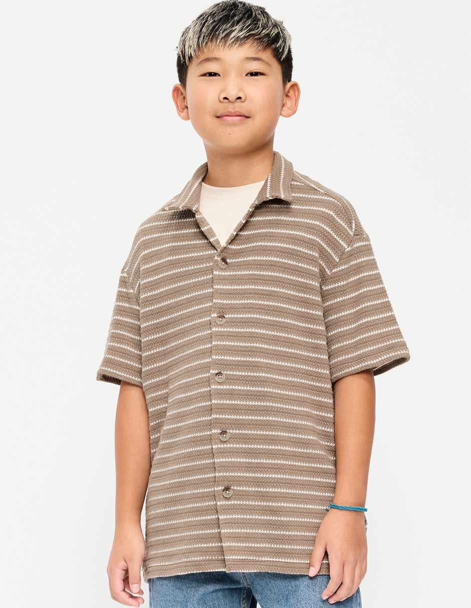 Camisa casual manga corta para niño