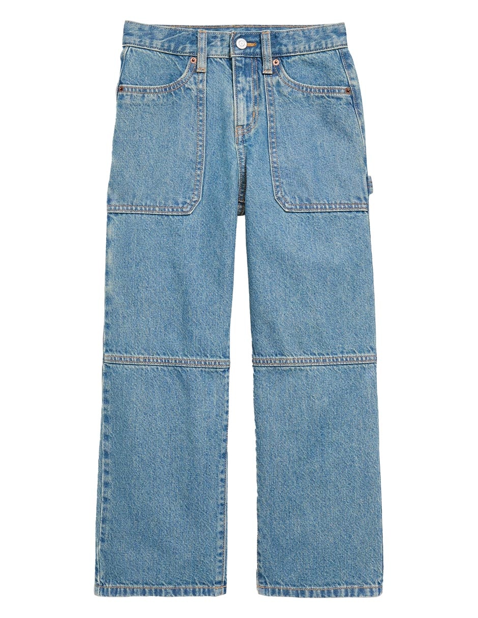 Jeans carpenter baggy lavado medio para niño