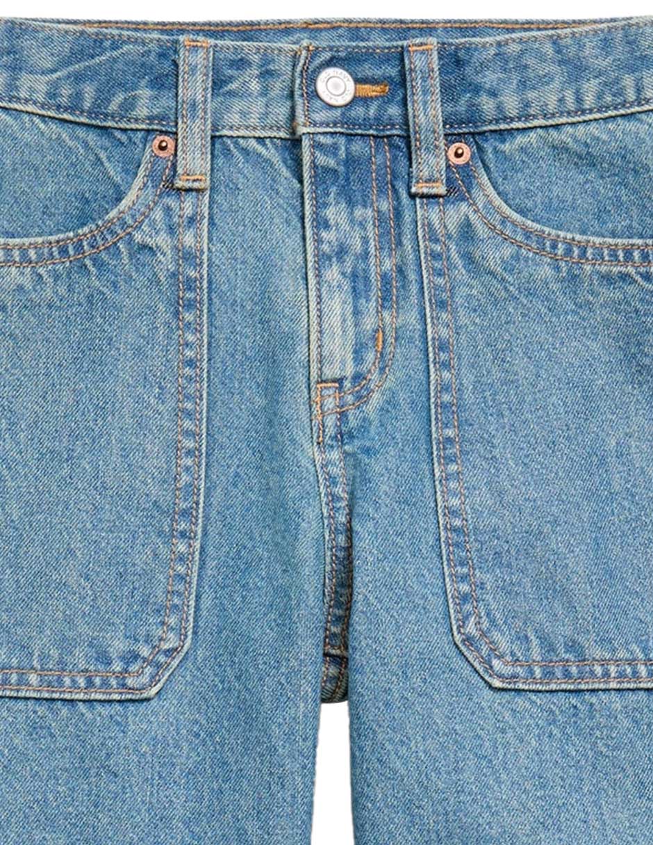 Jeans carpenter baggy lavado medio para niño 2