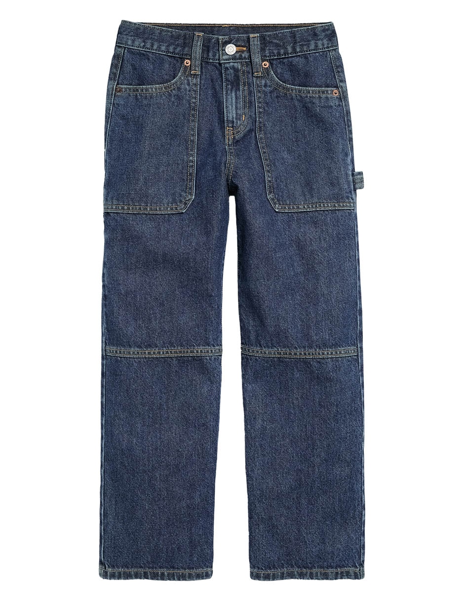 Jeans carpenter baggy lavado obscuro para niño