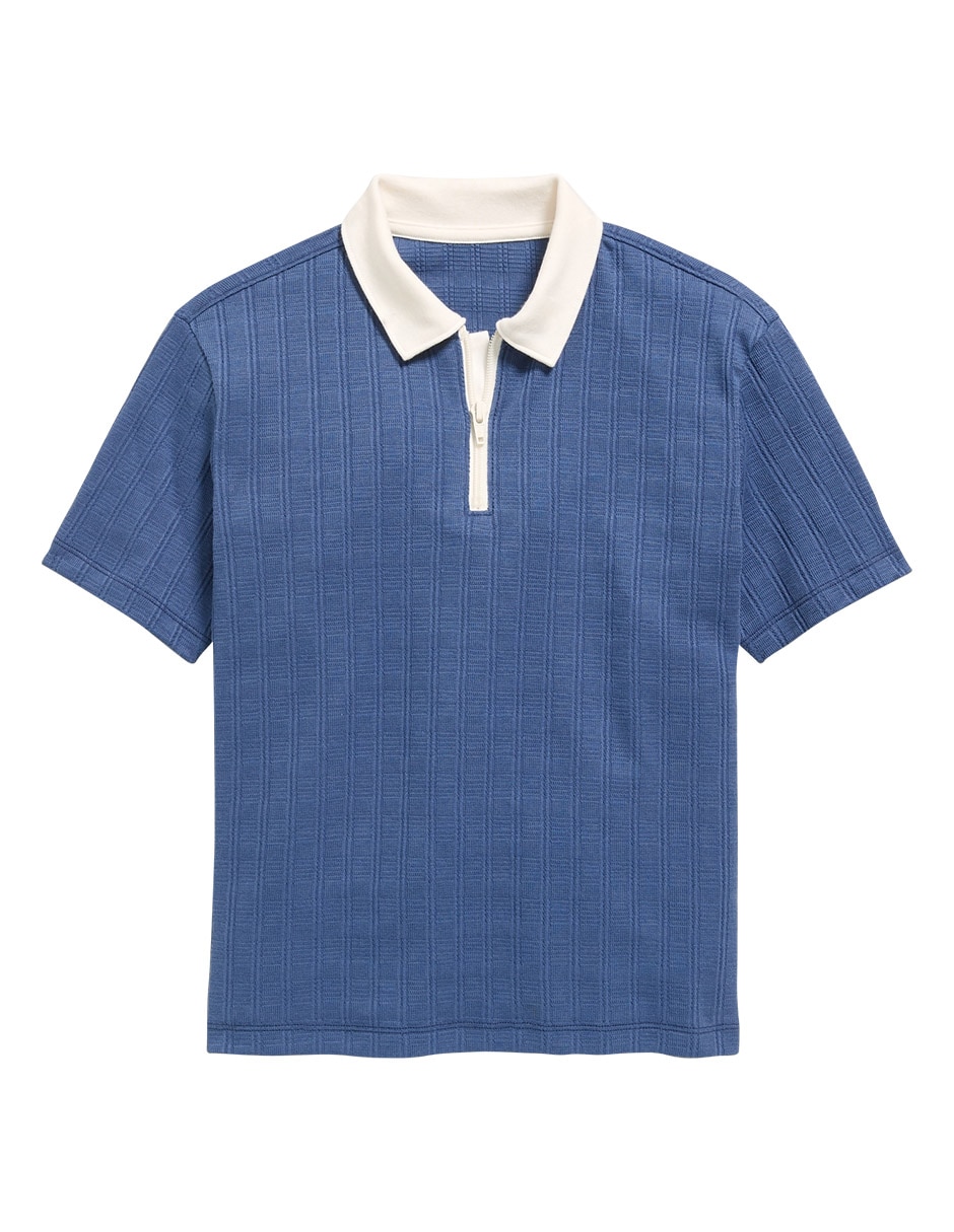 Playera tipo polo de algodón para niño