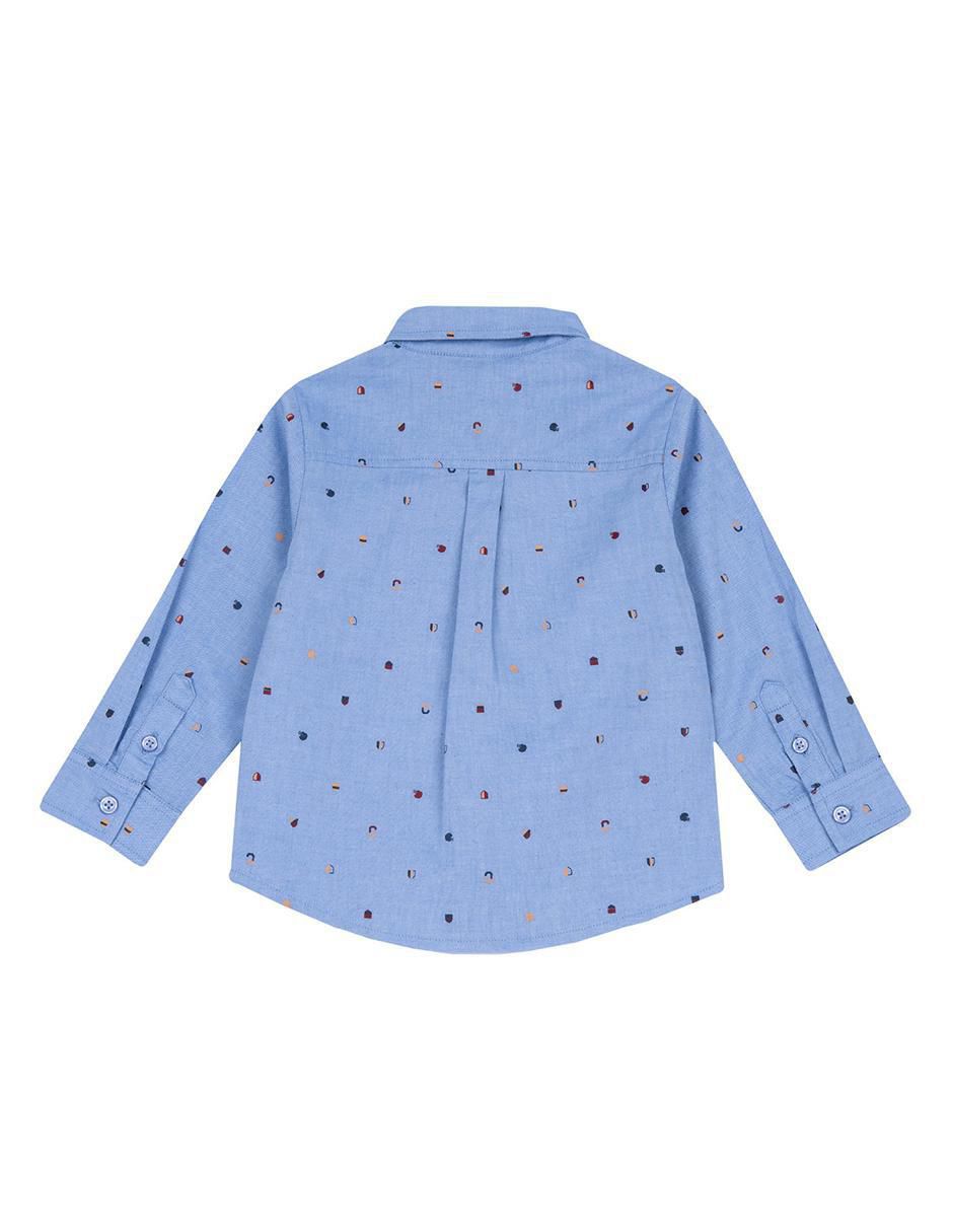 Camisa casual de algodón manga larga para niño 2